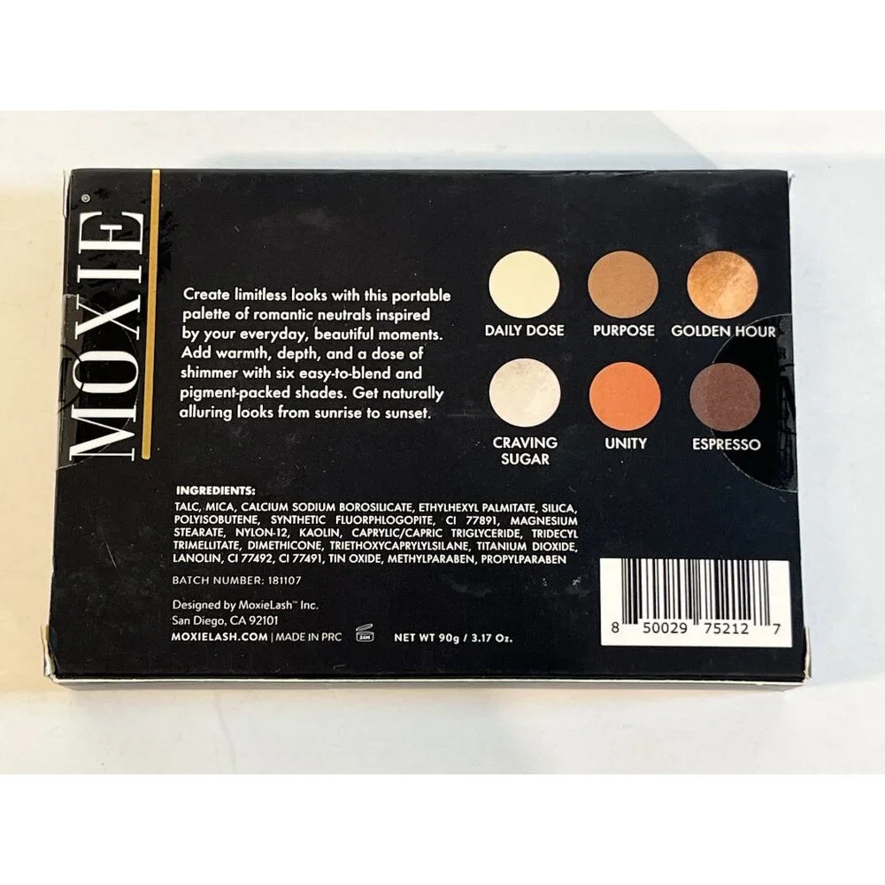 Moxie Lash XFinity Eyeshadow Palette Warm Tones 3.17oz NEW
